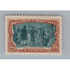 ARGENTINA 1910 GJ 309b ESTAMPILLA USADA CON VARIEDAD DOBLE IMPRESIÓN RARA U$ 40